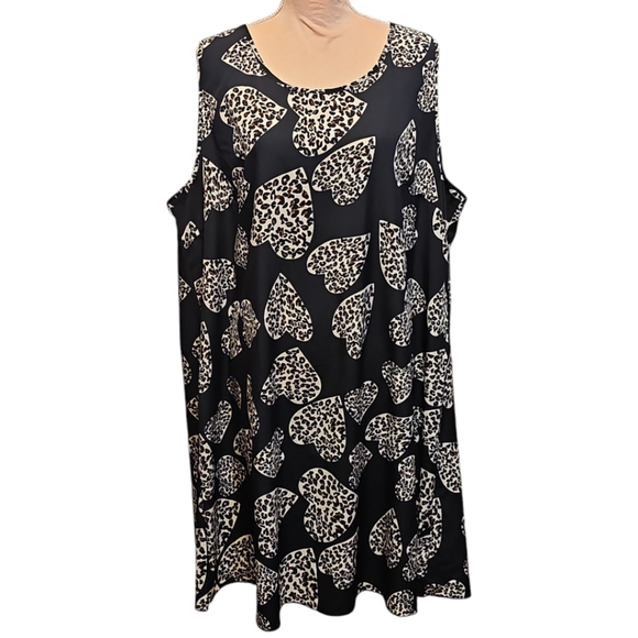 SHEIN LUNE Plus Heart ❤️ Leopard Print Dress 18W/3X - Picture 6 of 10